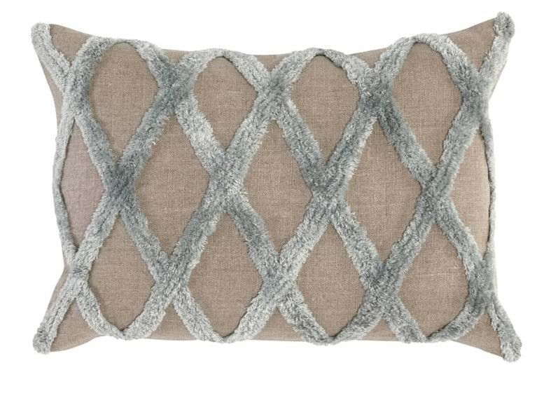AF Caro Cove Pillow-Blue/Natural 14x20