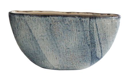 Ceramic Vase-Blue-18x3x10