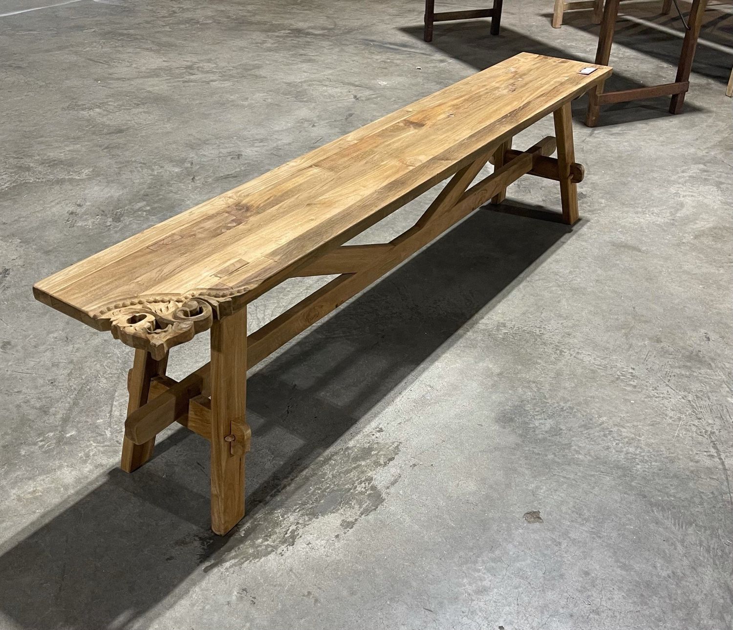 Florita Carved 72&quot; Bench-72x12x19