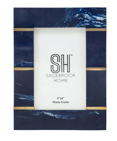 Resin Photo Frame-Blue 4x6