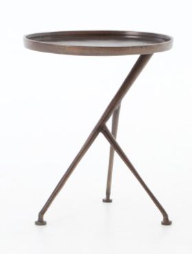 Sammy outdoor Accent Table-Antique Rust-18x14x20