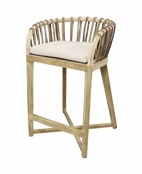 Binah Counter Stool-Natural-24&quot; 21.5x18x33