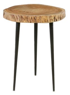 3 leg Live Edge End Table-18x18x24