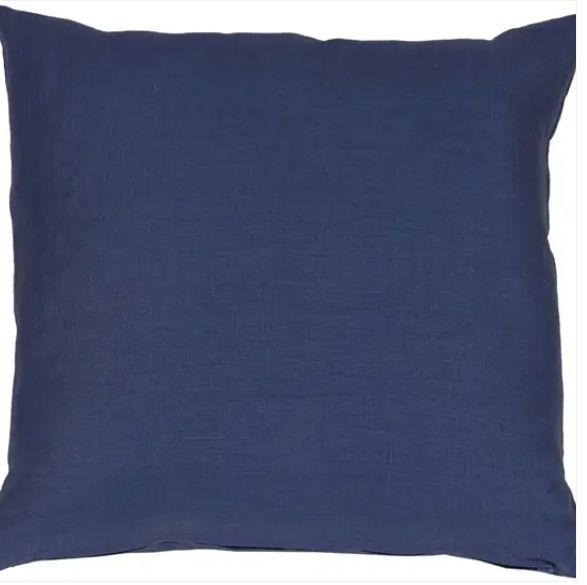 Indigo Blue Tuscany Linen Pillow-20x20