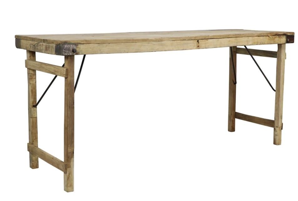 Wood Wedding Table Large Bleached-69x22x30