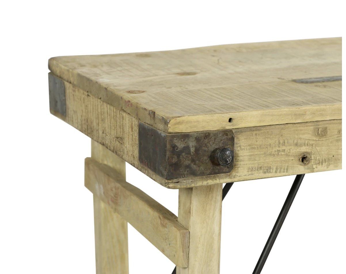 Wood Wedding Table Large Bleached-69x22x30