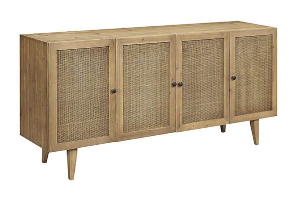 Monkey 4DR w Cane Sideboard-70x18x34