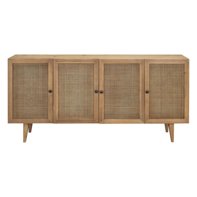 Monkey 4DR w Cane Sideboard-70x18x34