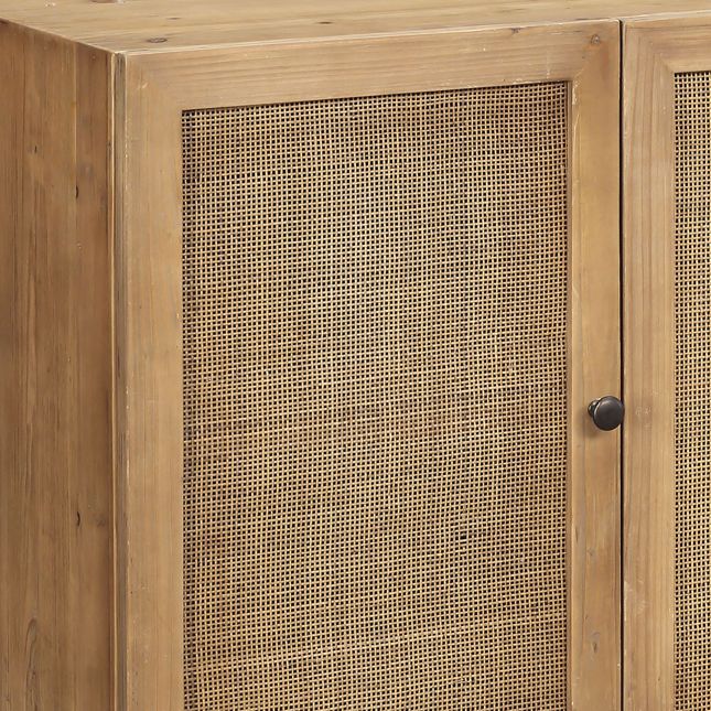 Monkey 4DR w Cane Sideboard-70x18x34