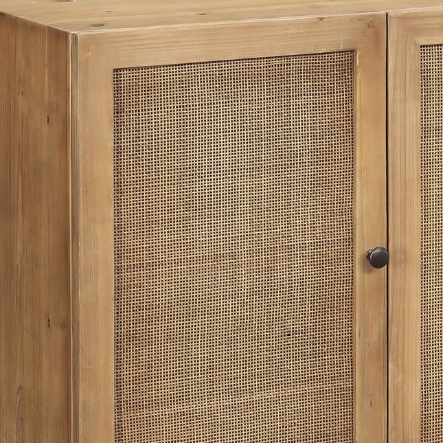 Monkey 4DR w Cane Sideboard-70x18x34
