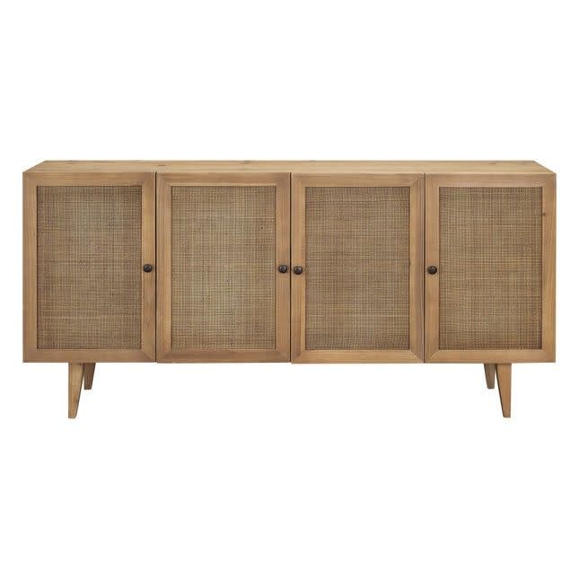 Monkey 4DR w Cane Sideboard-70x18x34