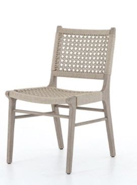 Delmar Outdoor Dining Chair-Grey-20.5x24.25x35