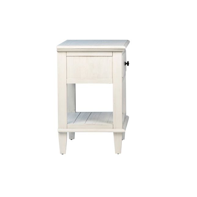 White Nightstand W/ 1 Drawer-27x18x29