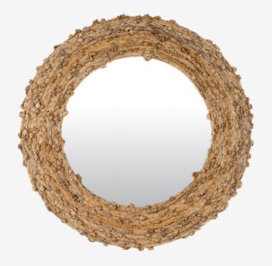 Knotted Natural Fiber Round-35&quot;