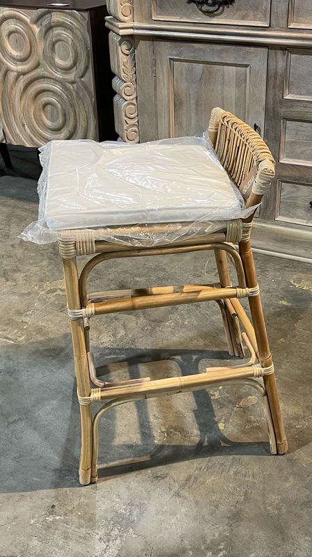 Kerry Counter Stool-Natural-18x20x28 (Seat height is 27" to top of seat cushion)