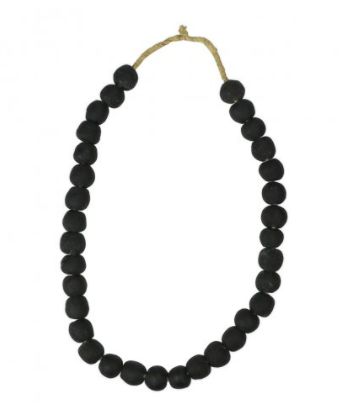 Recycled Glass Beads-Black- Medium