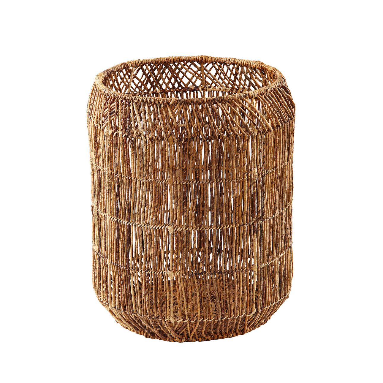 Basket-Abacca W/ Iron Frame-18x18x21