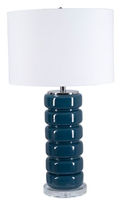 Joelle Table Lamp-Blue-7x7x21