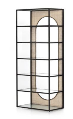 Mora Bookcase-Gunmetal 34x18x78