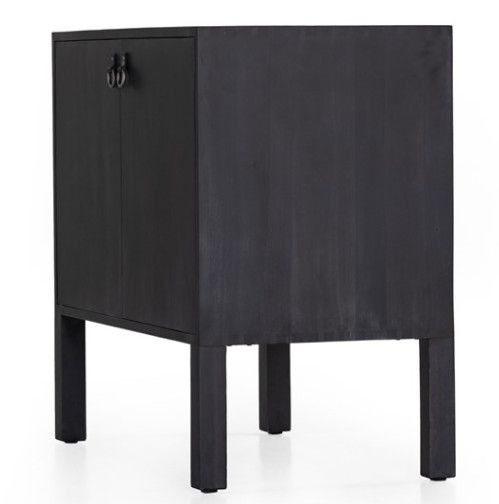 Isador Bar Cabinet-Black Wash Poplar-36x19x32 Clearance! No other Disc.