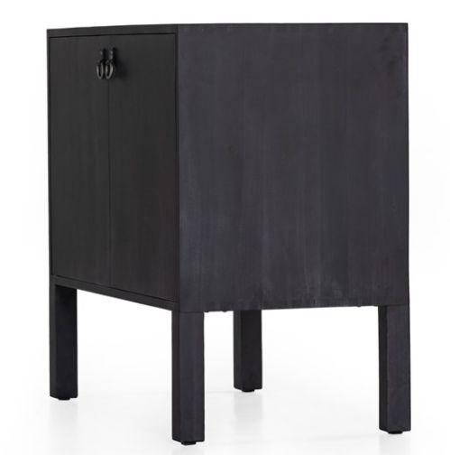 Isador Bar Cabinet-Black Wash Poplar-36x19x32 Clearance! No other Disc.