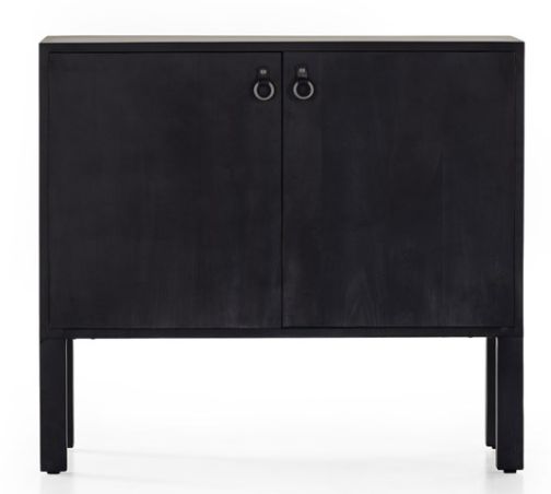 Isador Bar Cabinet-Black Wash Poplar-36x19x32 Clearance! No other Disc.