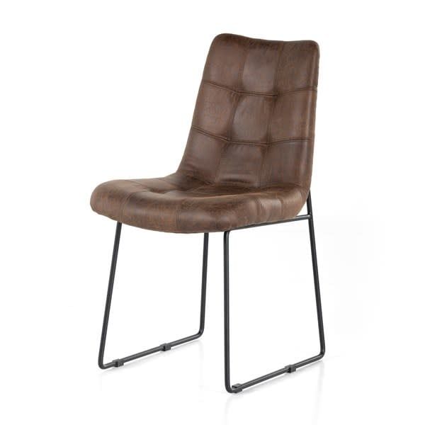 Camile Dining Chair-Vintage Tobacco-18.5x24.75x35 Clearance No Discount