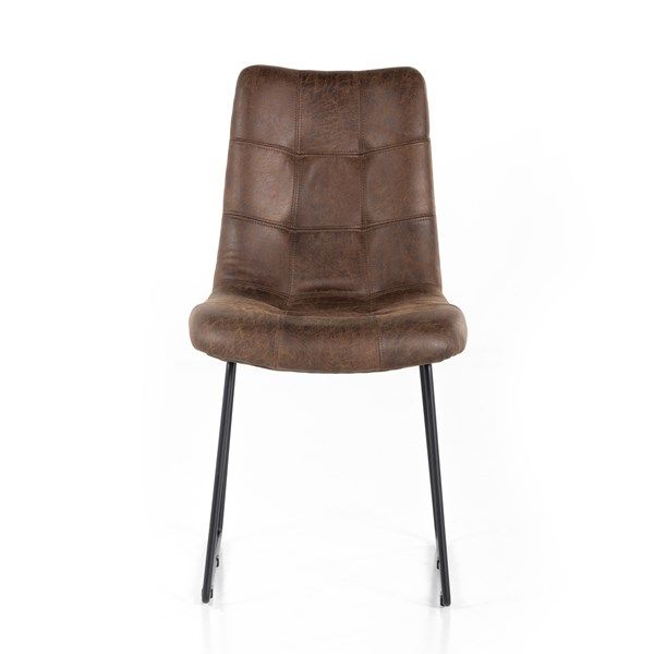 Camile Dining Chair-Vintage Tobacco-18.5x24.75x35 As is! No Discount