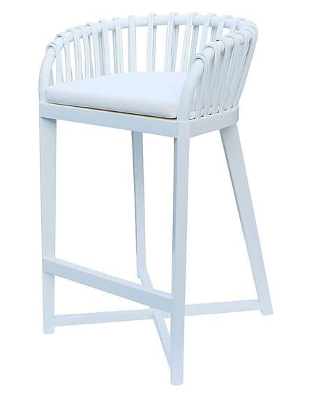 Binah Counter Stool-White-24&quot; 21.5x18x33