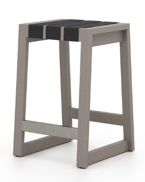 Sonoma Outdoor Counter Stool-Weathered Grey-17.75x18x26