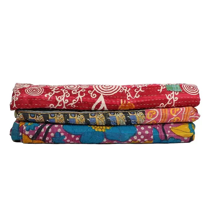Vintage Kantha- Approx 36 - 40&quot; x 79-80&quot;