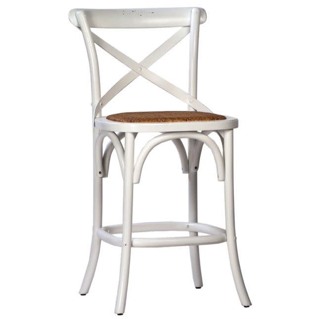 X-Back Counter Stool-White-20x20x38