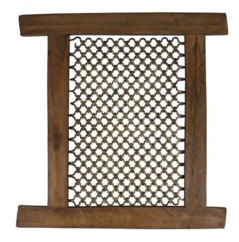 Iron Window With Wood Frame