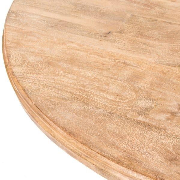 Maggie Round Dining Table-60&quot;x30.25&quot;-White Wash