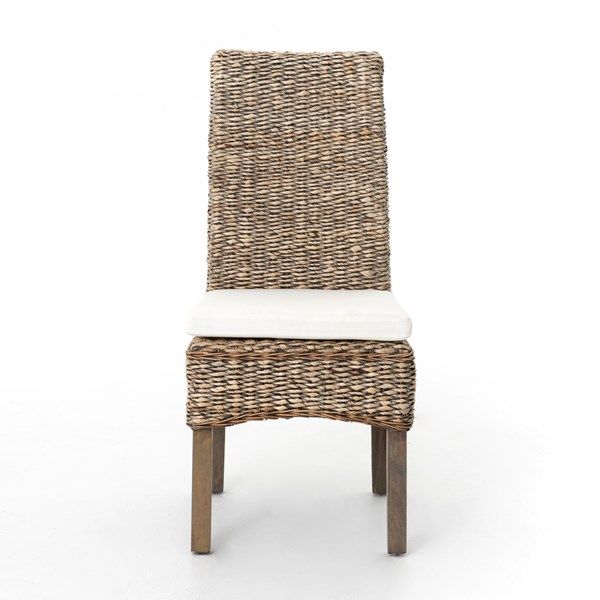 Woven Leaf Dining Chair-Grey 19x23x41