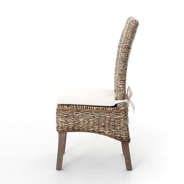 Woven Leaf Dining Chair-Grey 19x23x41