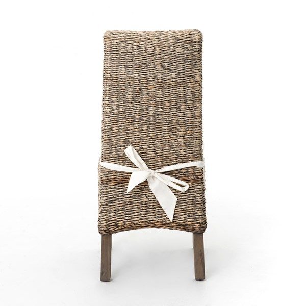 Woven Leaf Dining Chair-Grey 19x23x41