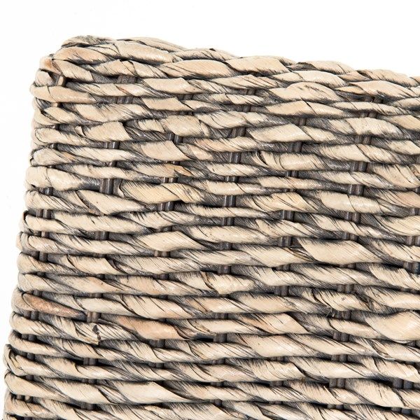 Woven Leaf Dining Chair-Grey 19x23x41