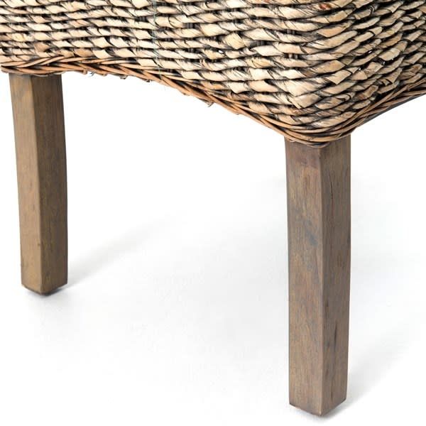 Woven Leaf Dining Chair-Grey 19x23x41
