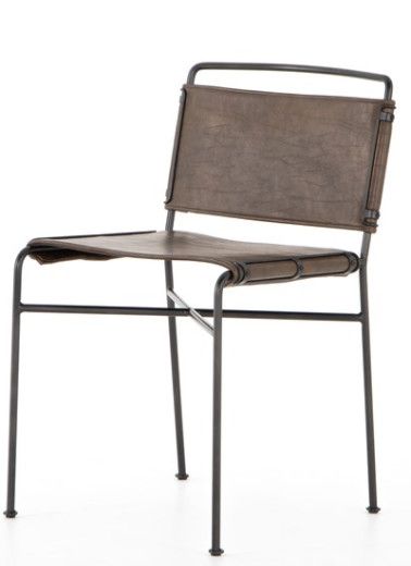 Wharton Dining Chair-Distressed Brown-20.25x24.25x33