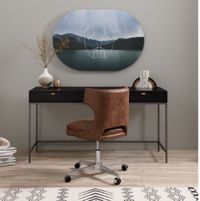 Trey Modular Writing Desk-Black Wash Poplar-59.75x22x31