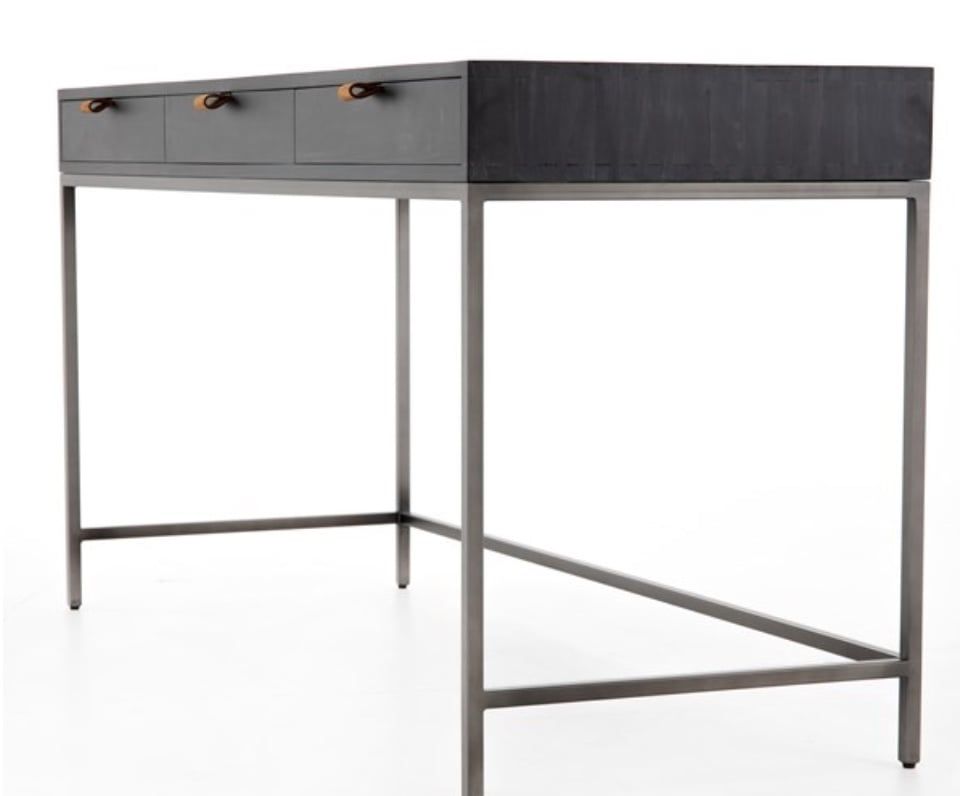 Trey Modular Writing Desk-Black Wash Poplar-59.75x22x31