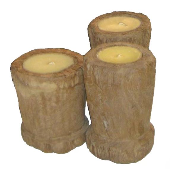 Floor Candle 13&quot; 14&quot; round in varying Heights