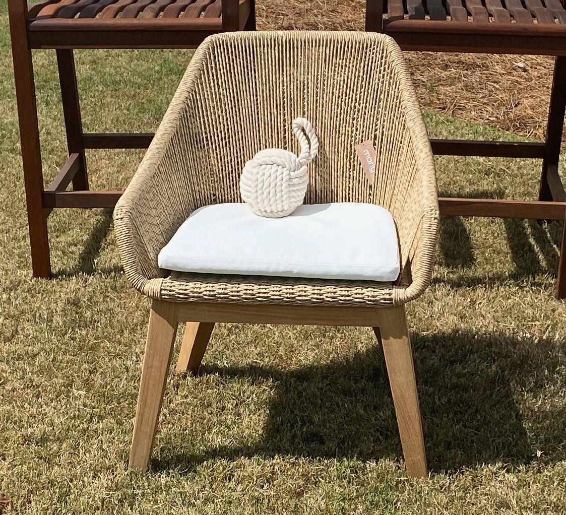 Stream Outdoor Teak Dining Chair-24.5x23x31