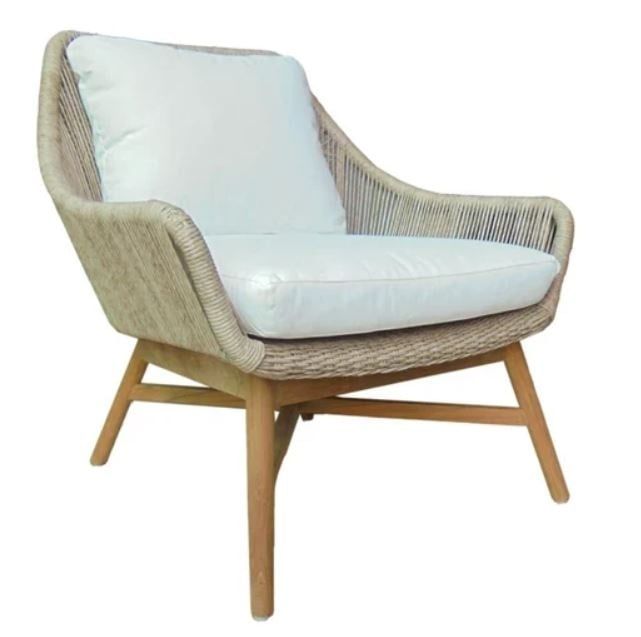 Stream Outdoor Teak Dining Chair-24.5x23x31