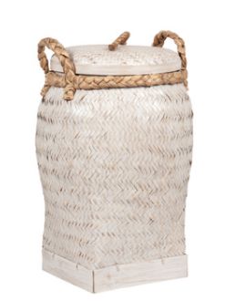 Palermo Round Basket-White 17x15x26