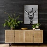 Cali Sideboard-Natural w Cane-72x18x31