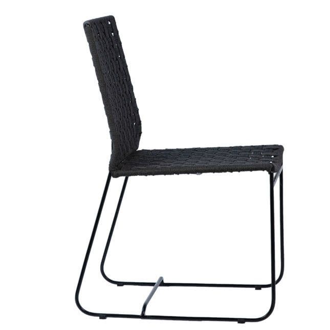 Forte Dining Chair-Black-18x23x33