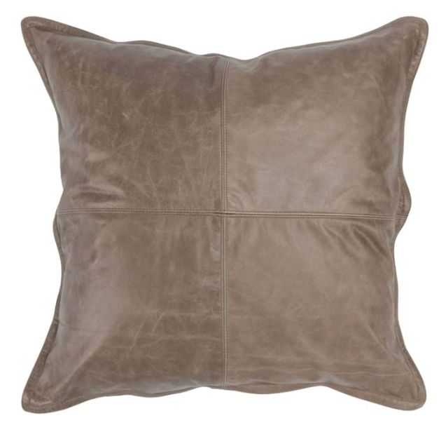 SLD Leather Sandstorm Pillow-Taupe-22x22