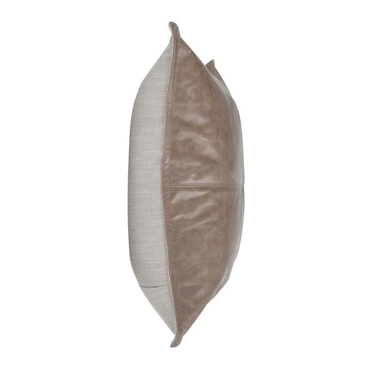 SLD Leather Sandstorm Pillow-Taupe-22x22